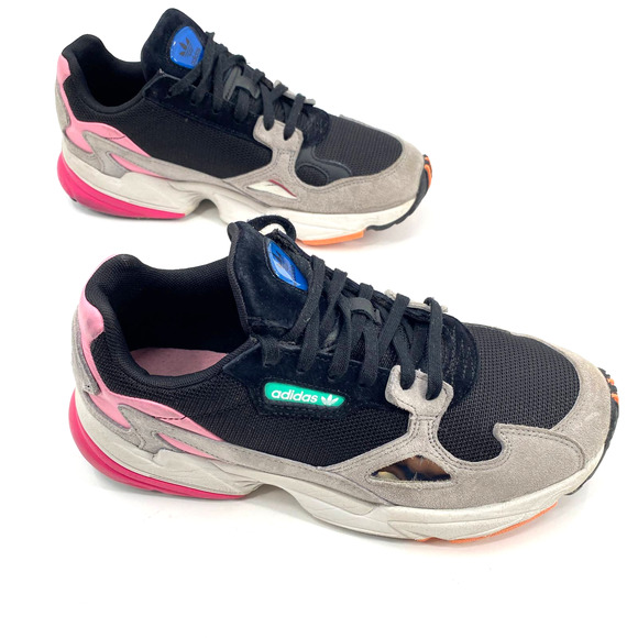Adidas Falcon Women's Mixed-Media Sneaker Retro Size 8  Light Granite - Picture 2 of 9